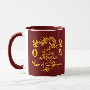 Mug Année du Dragon en or