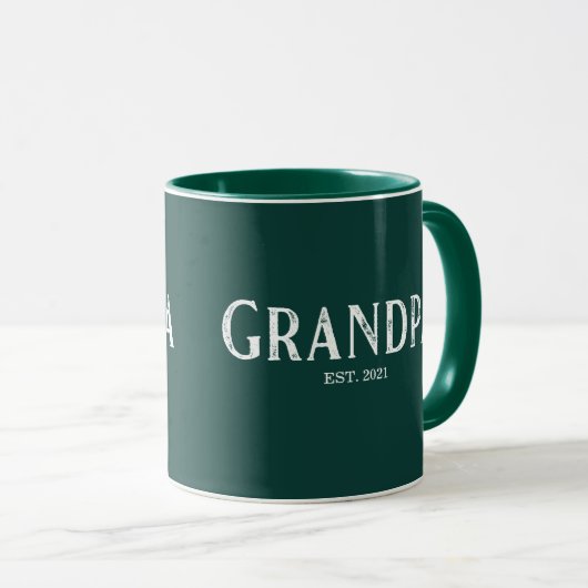 Mug Année du grand-père vert Hunter (Devant droit)