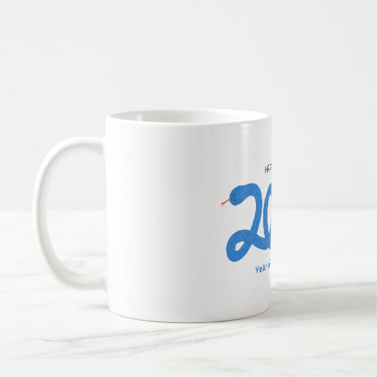 Mug Année du logo du serpent bleu (Gauche)