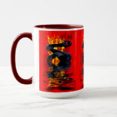 Mug Année du serpent Serpent noir Nouvel An chinois (Gauche)