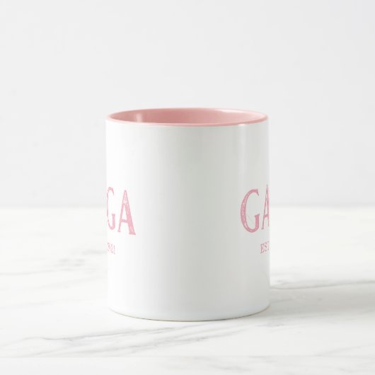 Mug Année Gaga rose créée (Centre)