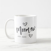 Mug Année Meemaw Grandma établie (Gauche)