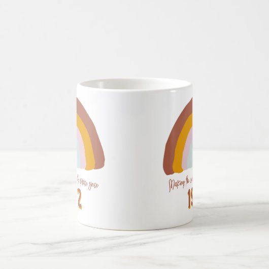 Mug Année personnalisée Arc-en-ciel rendre le monde me (Centre)