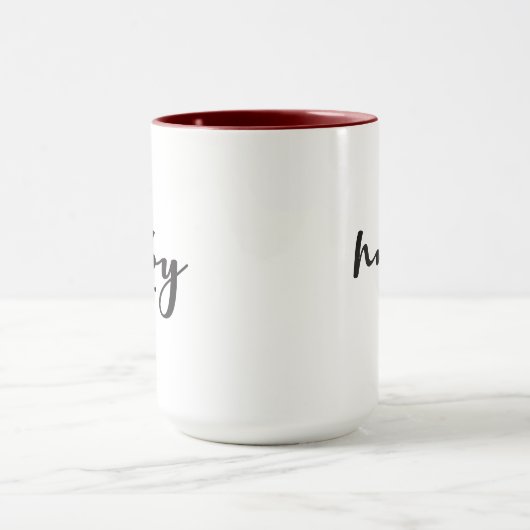 Mug Année personnalisée Hubby de script moderne (Centre)
