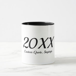 Mug Année personnalisée, Nouvel An personnalisable, No