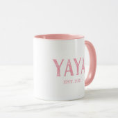 Mug Année YaYaYa rose (Devant droit)
