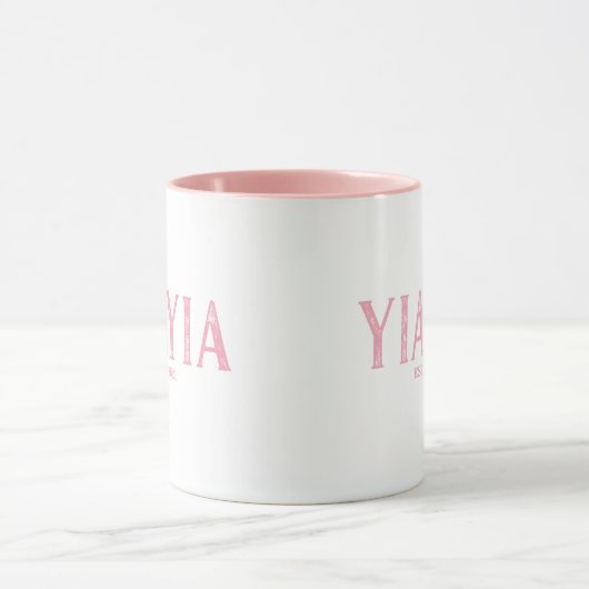 Mug Année YiaYia rose créée (Centre)