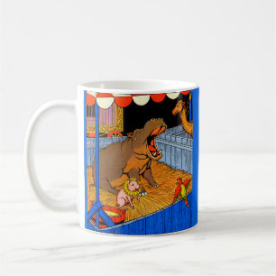 Mug Années 1930 pleurant hippopotame et amis