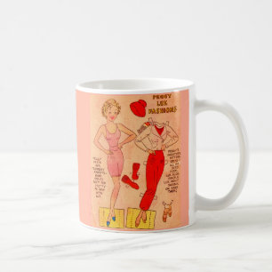 Mug Années 1930 publicité papier poupée Peggy Lux