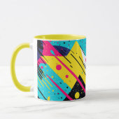 Mug Années 80 Motif géométrique rétro (Gauche)