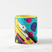 Mug Années 80 Motif géométrique rétro (Centre)