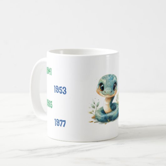 Mug Années chinoises du serpent 1941 à 2025 (Devant gauche)