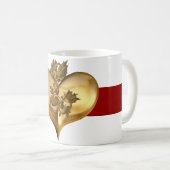 Mug Années d'or | bande rouge foncé (Devant droit)