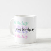 Mug anniversaire (Devant gauche)