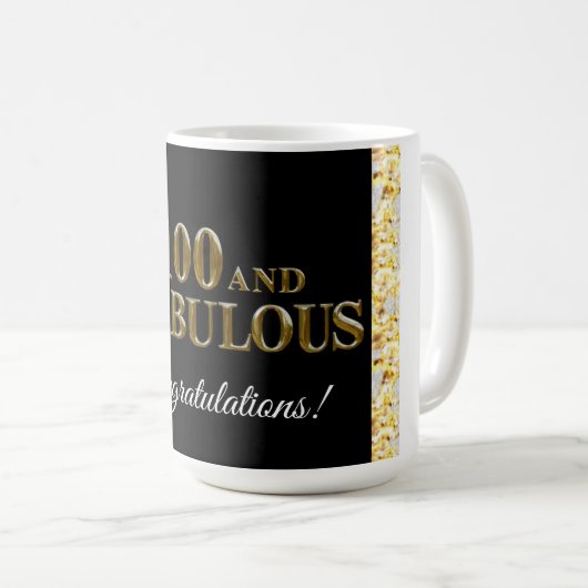 Mug Anniversaire 100 ans (Devant droit)
