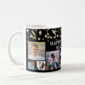 Mug Anniversaire 10 Photo Black Gold Confetti Lumières (Gauche)