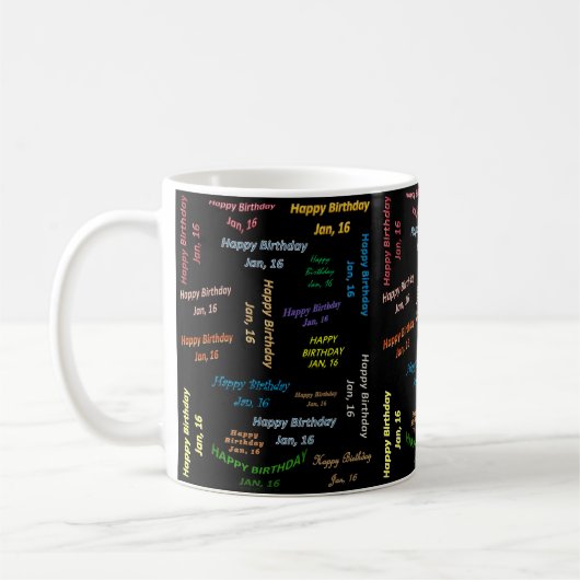 Mug anniversaire 16 janvier (Gauche)