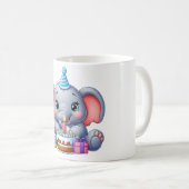Mug Anniversaire 1 an Éléphant Bébé (Devant droit)