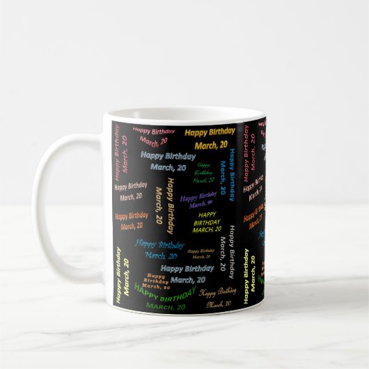 Mug anniversaire 20 mars (Gauche)