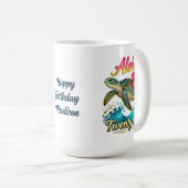 Mug Anniversaire 21 ans Tortue de mer tropicale person (Devant droit)
