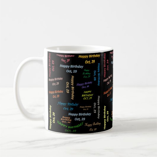 Mug anniversaire 29 octobre (Gauche)