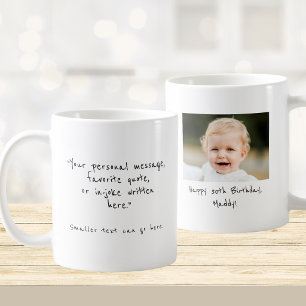 Mug Anniversaire 30 ans photo et message personnalisés