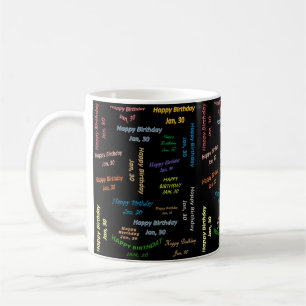 Mug anniversaire 30 janvier