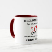 Mug anniversaire 50 ans (Devant gauche)