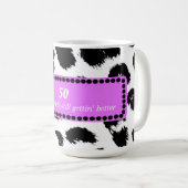 Mug Anniversaire 50 ans Imprimé fourrure léopard (Devant droit)