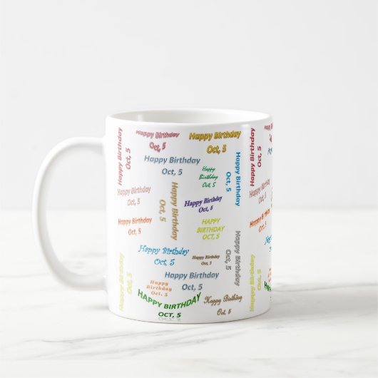 Mug anniversaire 5 octobre (Gauche)