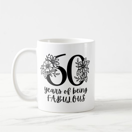 Mug Anniversaire 60 ans (Gauche)