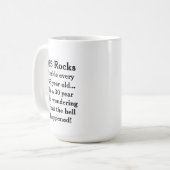 Mug Anniversaire “65 Déchire” Drôle (Devant gauche)