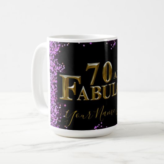 Mug Anniversaire 70 ans (Devant gauche)