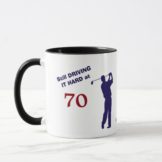 Mug Anniversaire 70 Golfer (Gauche)