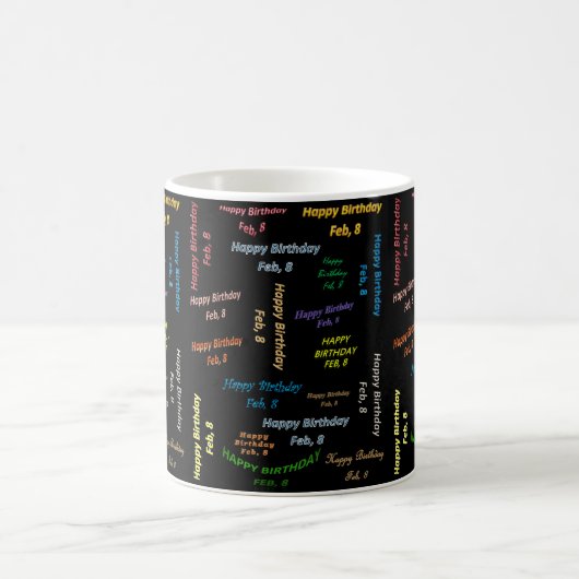 Mug anniversaire 8 février (Centre)