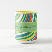 Mug Anniversaire abstrait coloré personnalisé (Centre)