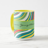 Mug Anniversaire abstrait coloré personnalisé (Devant gauche)