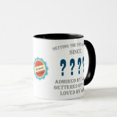 Mug Anniversaire Ajouter Année Nom Date Amour Papa Fam (Devant droit)