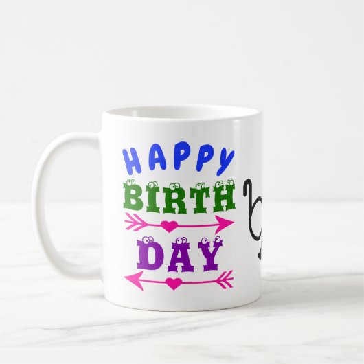 Mug Anniversaire Avril Fool's Day Fools Moustache & lu (Gauche)