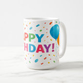 Mug Anniversaire Bash : Confetti Edition (Devant droit)
