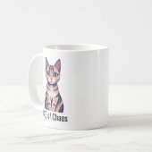 Mug Anniversaire Chat Drôle “PDG du Chaos” Maman de Ch (Devant gauche)