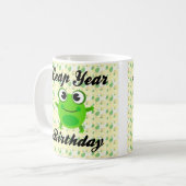 Mug Anniversaire d'année bissextile, grenouille (Devant gauche)