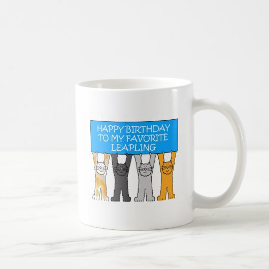 Mug Anniversaire d'année bissextile, orthographe (Droite)