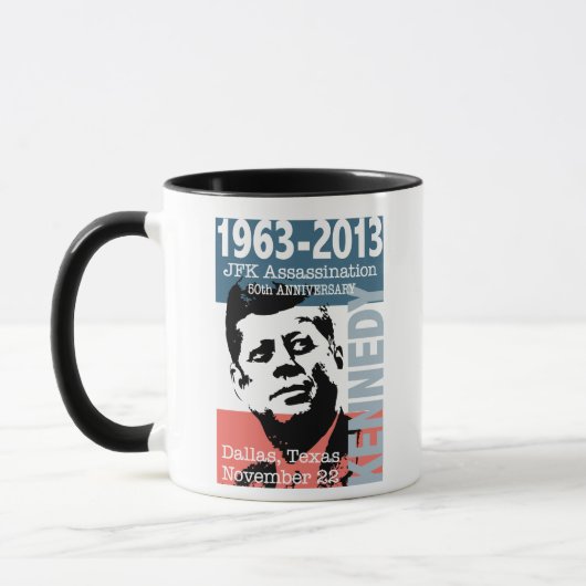 Mug Anniversaire d'assassinat de JFK Kennedy 1963 - (Gauche)