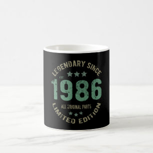 Mug anniversaire de 35 ans 1986 Légende depuis 35e ann