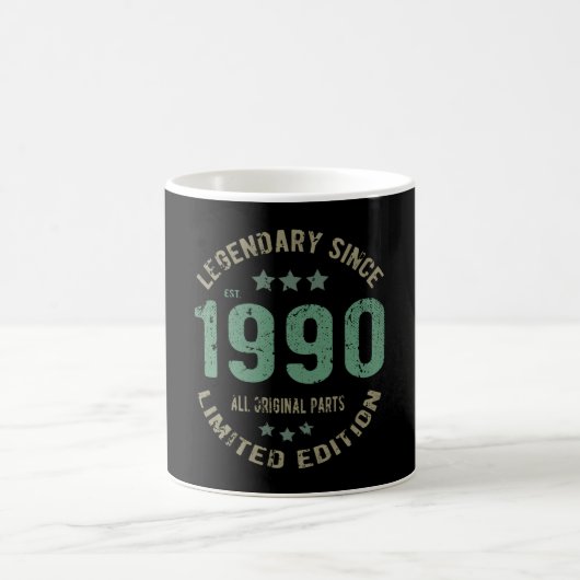 Mug anniversaire de 35 ans 1990 Légende 35e anniversai (Centre)