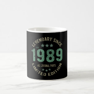 Mug anniversaire de 36 ans 1989 Légende 36e anniversai