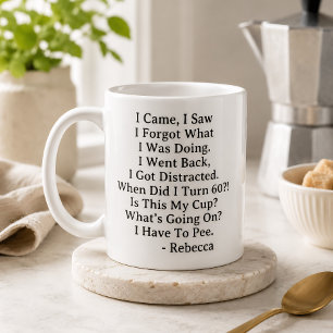 Mug Anniversaire de 60 ans personnalisé drôle