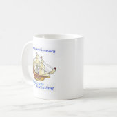 Mug Anniversaire de bateau de navigation de descendant (Devant gauche)