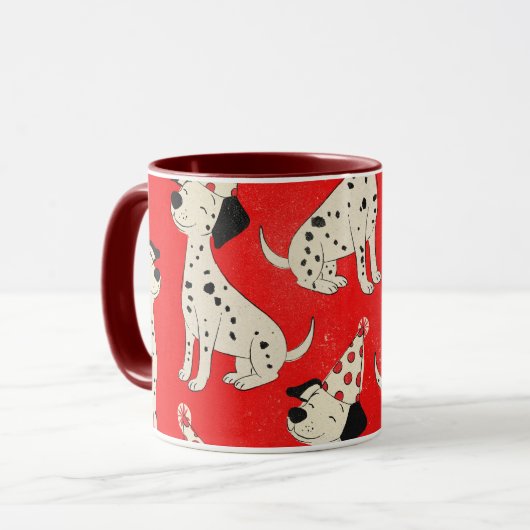 Mug Anniversaire de chien vintage (Devant gauche)